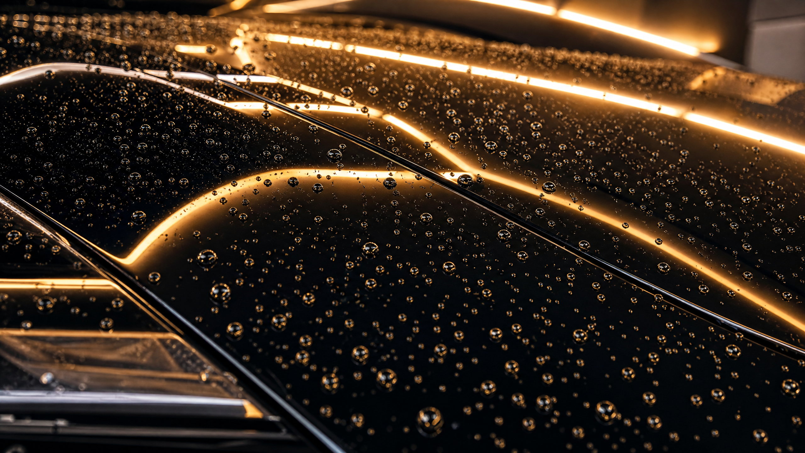 Premium vehicle detailing close-up